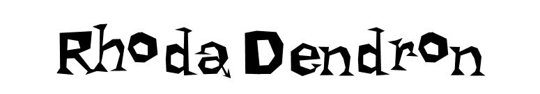 Rhoda Dendron font preview