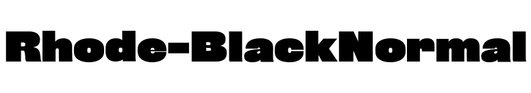 Rhode-BlackNormal font preview