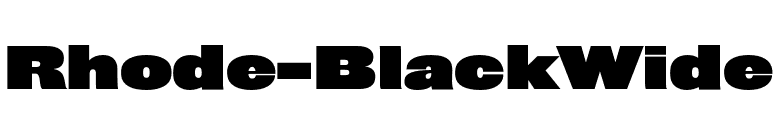 Rhode-BlackWide font preview
