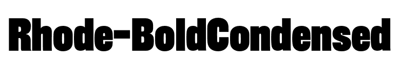 Rhode-BoldCondensed font preview