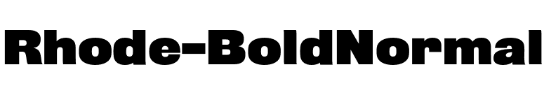 Rhode-BoldNormal font preview
