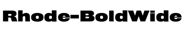 Rhode-BoldWide font preview