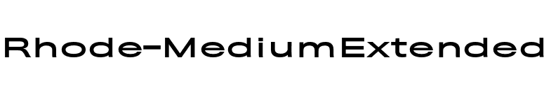 Rhode-MediumExtended font preview