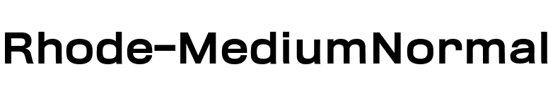 Rhode-MediumNormal font preview