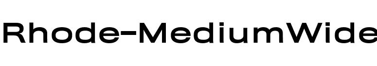 Rhode-MediumWide font preview