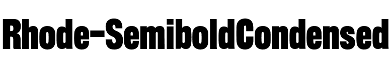 Rhode-SemiboldCondensed font preview