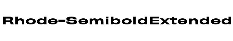 Rhode-SemiboldExtended font preview