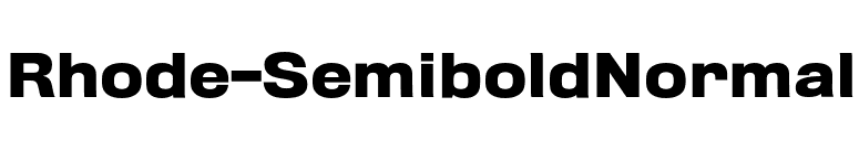 Rhode-SemiboldNormal font preview