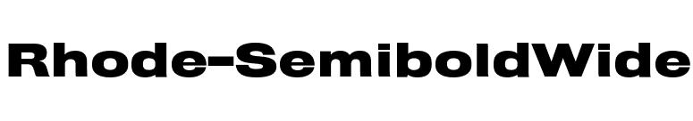 Rhode-SemiboldWide font preview