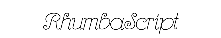RhumbaScript font preview
