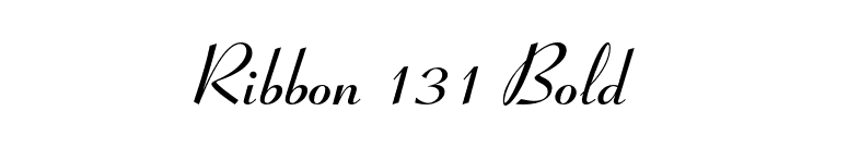 Ribbon 131 Bold font preview