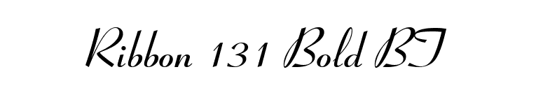 Ribbon 131 Bold BT font preview