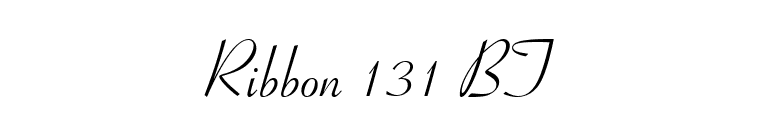 Ribbon 131 BT font preview