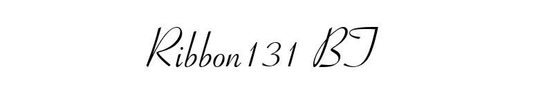 Ribbon131 BT font preview