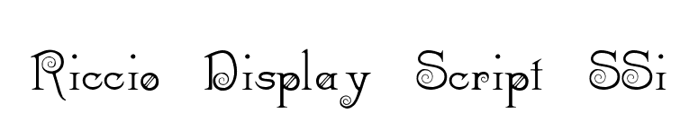 Riccio Display Script SSi font preview