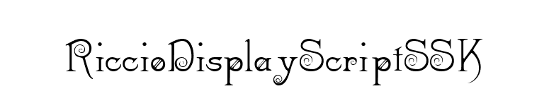RiccioDisplayScriptSSK font preview