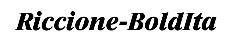 Riccione-BoldIta font preview
