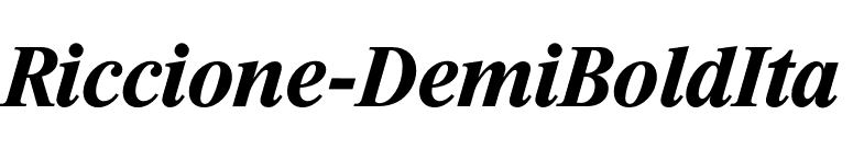 Riccione-DemiBoldIta font preview