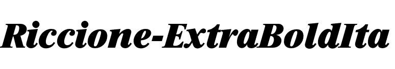 Riccione-ExtraBoldIta font preview
