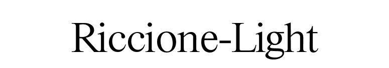 Riccione-Light font preview