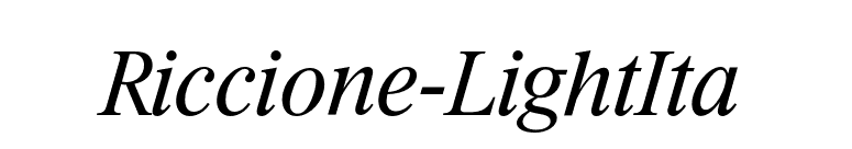 Riccione-LightIta font preview