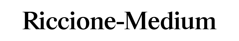 Riccione-Medium font preview
