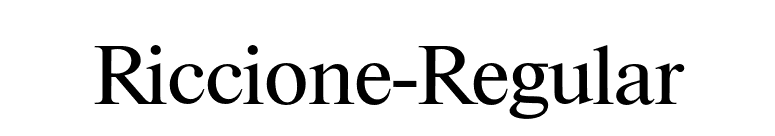 Riccione-Regular font preview