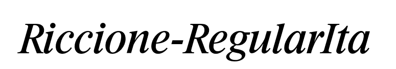 Riccione-RegularIta font preview