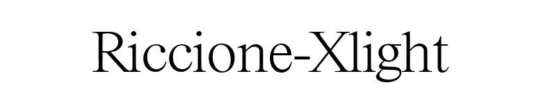Riccione-Xlight font preview