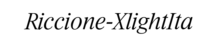 Riccione-XlightIta font preview