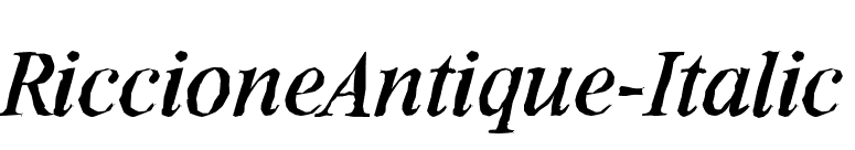 RiccioneAntique-Italic font preview