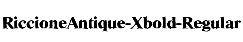RiccioneAntique-Xbold-Regular font preview
