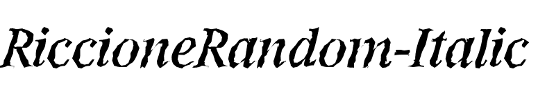 RiccioneRandom-Italic font preview