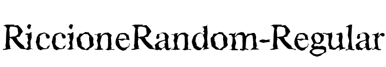RiccioneRandom-Regular font preview
