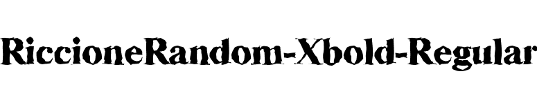 RiccioneRandom-Xbold-Regular font preview