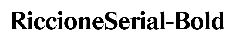 RiccioneSerial-Bold font preview