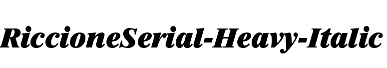 RiccioneSerial-Heavy-Italic font preview