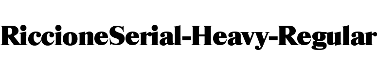 RiccioneSerial-Heavy-Regular font preview