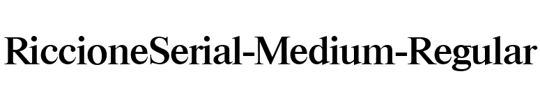 RiccioneSerial-Medium-Regular font preview