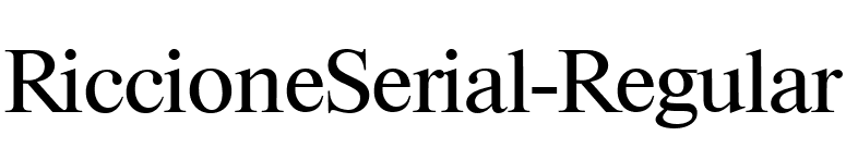 RiccioneSerial-Regular font preview