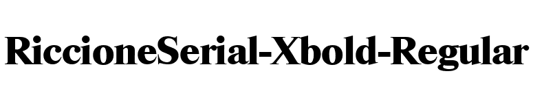 RiccioneSerial-Xbold-Regular font preview