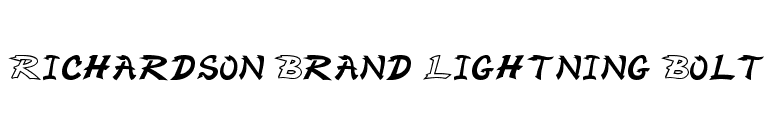 Richardson Brand Lightning Bolt font preview