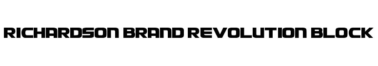 Richardson Brand Revolution Block font preview