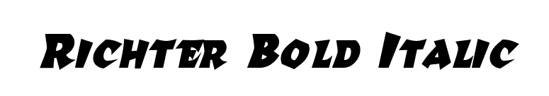 Richter Bold Italic font preview