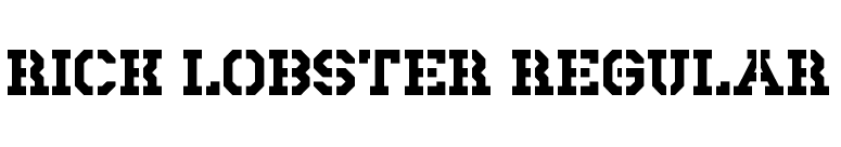 Rick Lobster Regular font preview