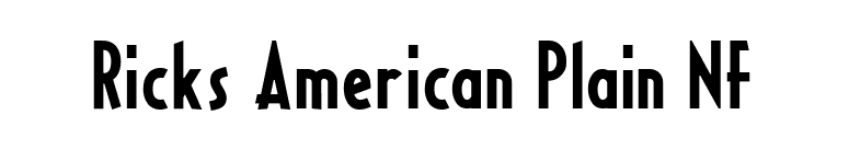 Ricks American Plain NF font preview