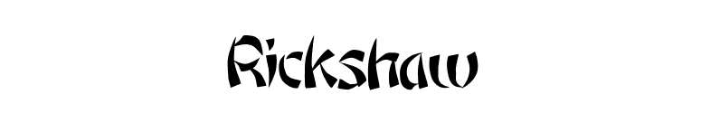 Rickshaw font preview