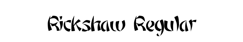 Rickshaw Regular font preview