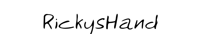 RickysHand font preview