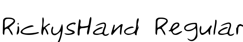 RickysHand Regular font preview